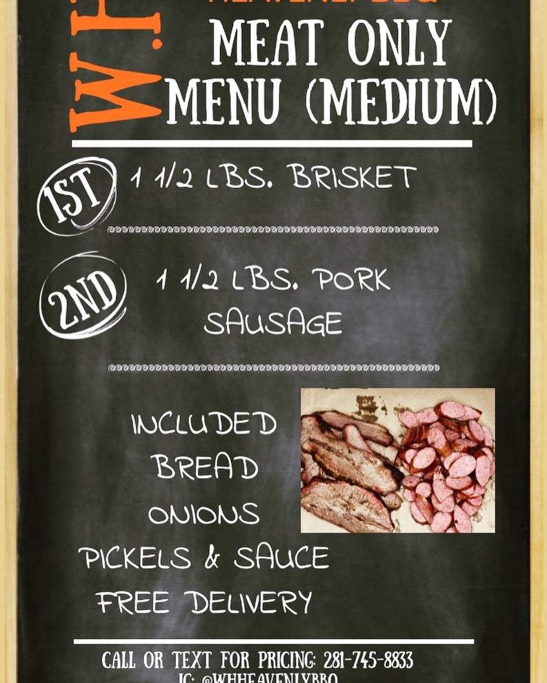 Medium Meat ONLY Combo – W.H. Heavenly BBQ